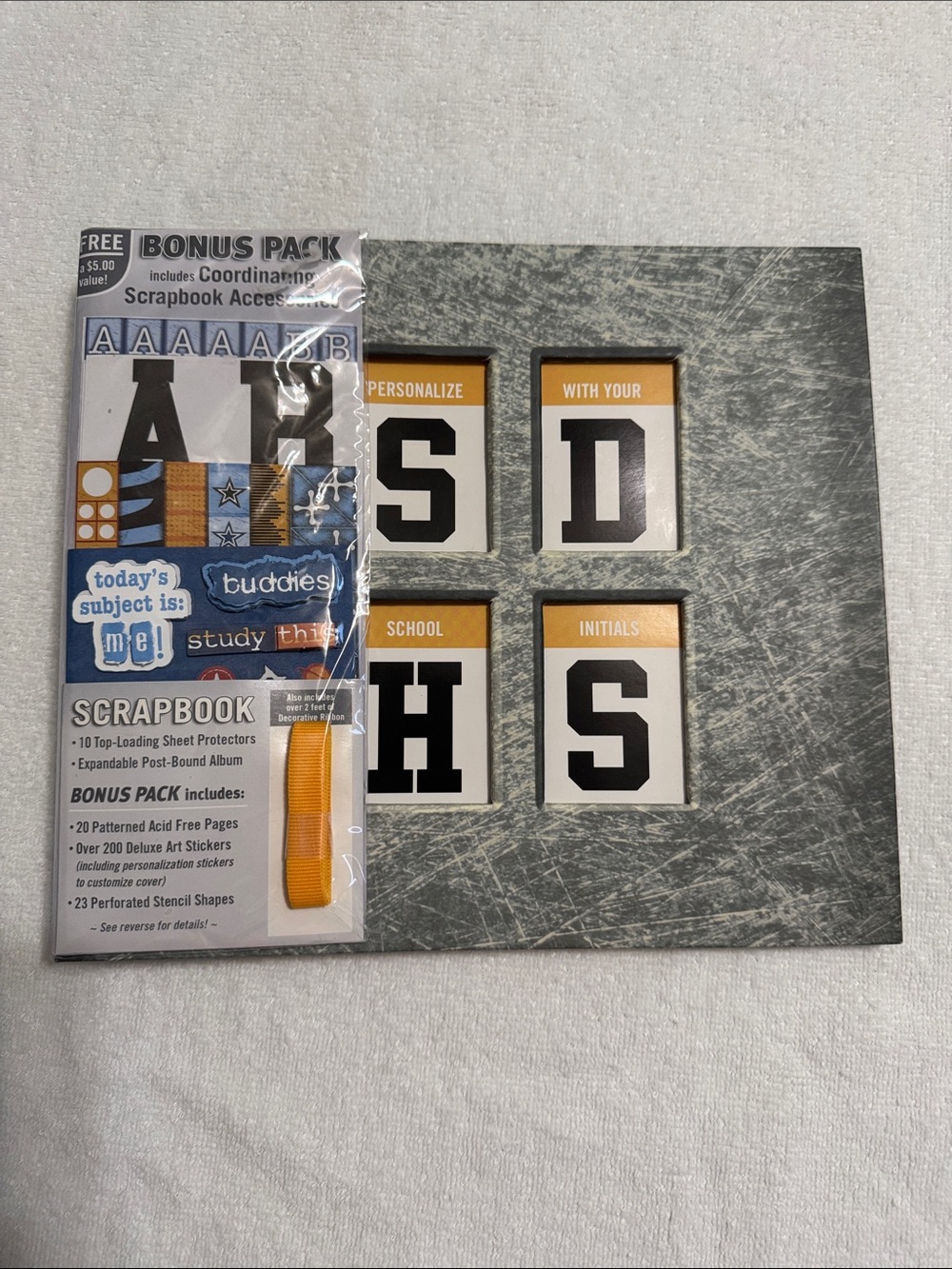 Scrapbook Album with Bonus Pack - Gray